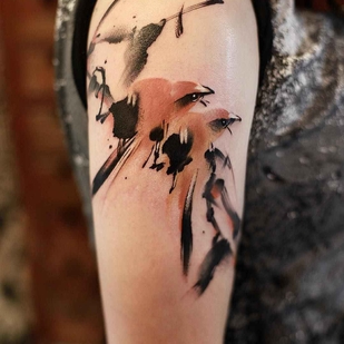 Female Color Watercolor tattoo on Shoulder #14316 | Tattoo Artist Chen Jie