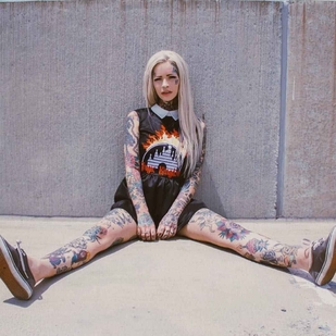 🔥 Hot photos, model's portfolio  #13638 Tattoo model Caroline Grace