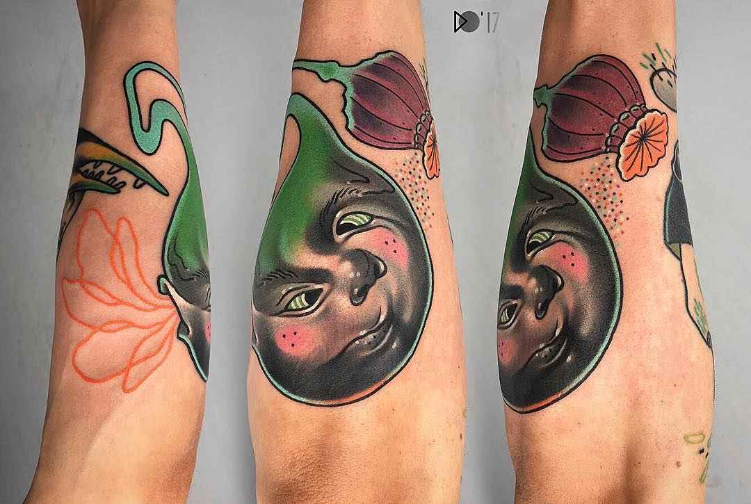 Tattoo artist Oleg Limpopõ watercolor realistic tattoo authors style