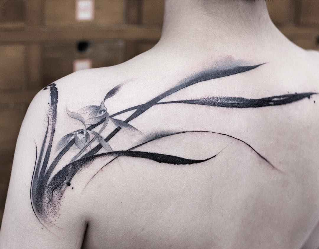 Tattoo artist Chen Jie watercolor tattoo