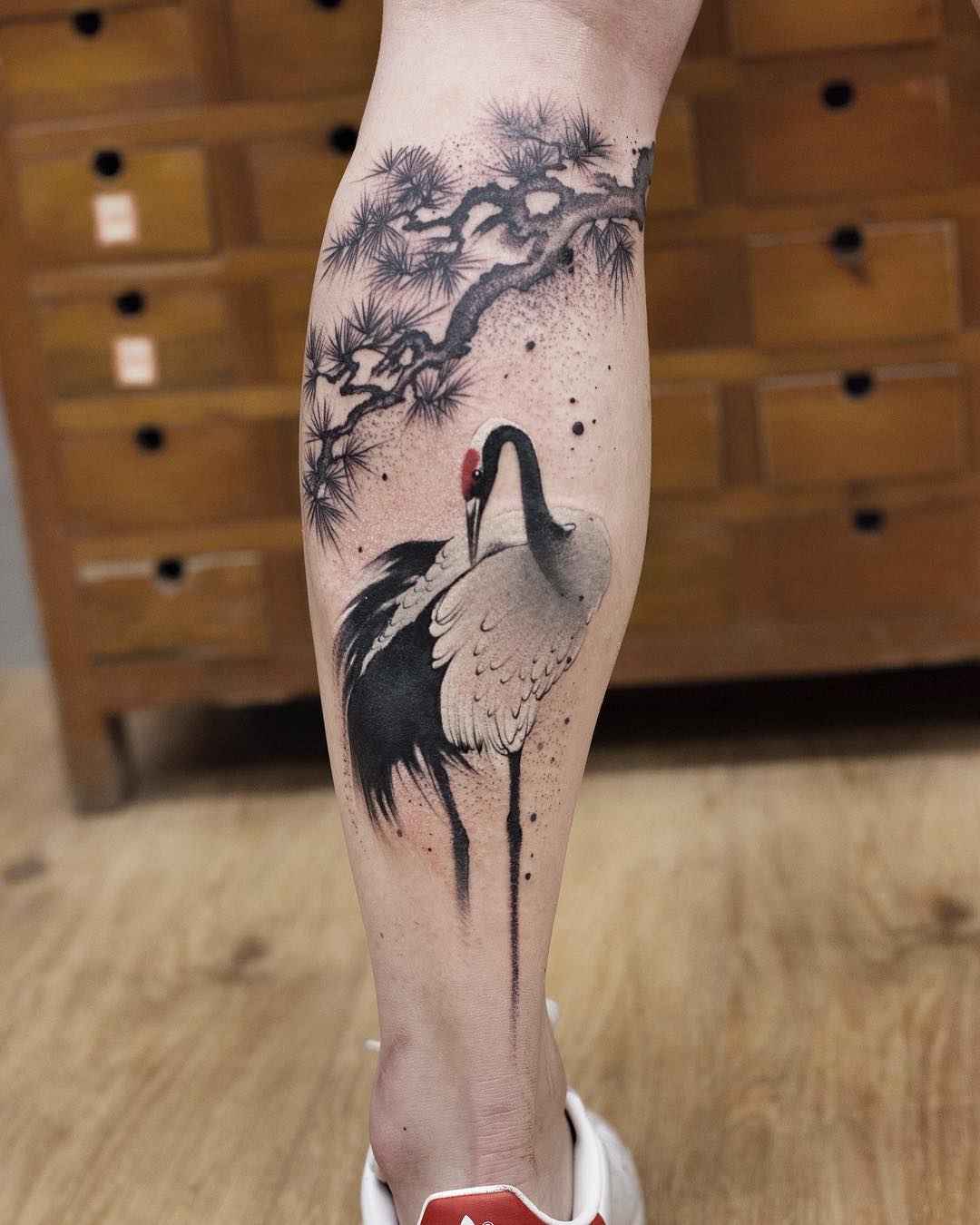 Tattoo artist Chen Jie watercolor tattoo