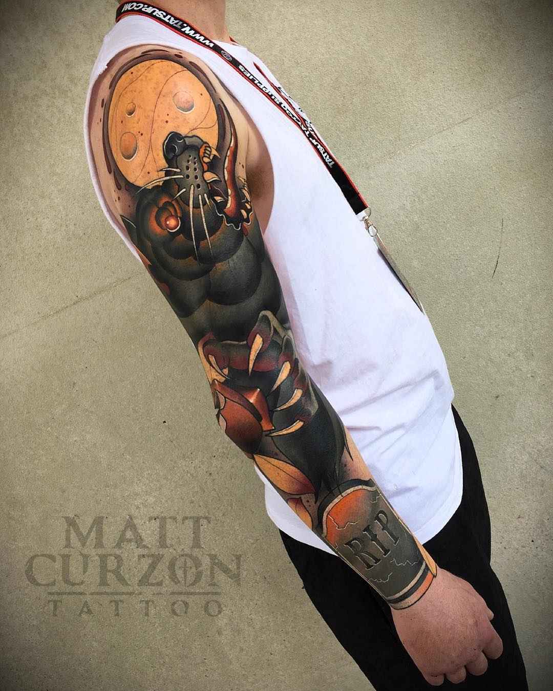 Tattoo artist Matt Curzon new school neo traditional tattoo