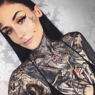 🔥 Hot photos, model's portfolio  #13630 Tattoo model Monami Frost (Irena Straume)