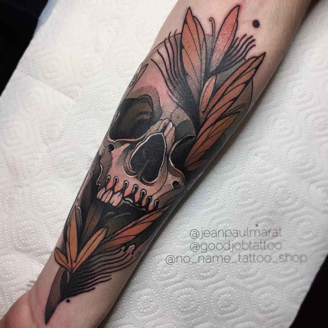 Tattoo artist Jean Paul Marat, neo traditional tattoo