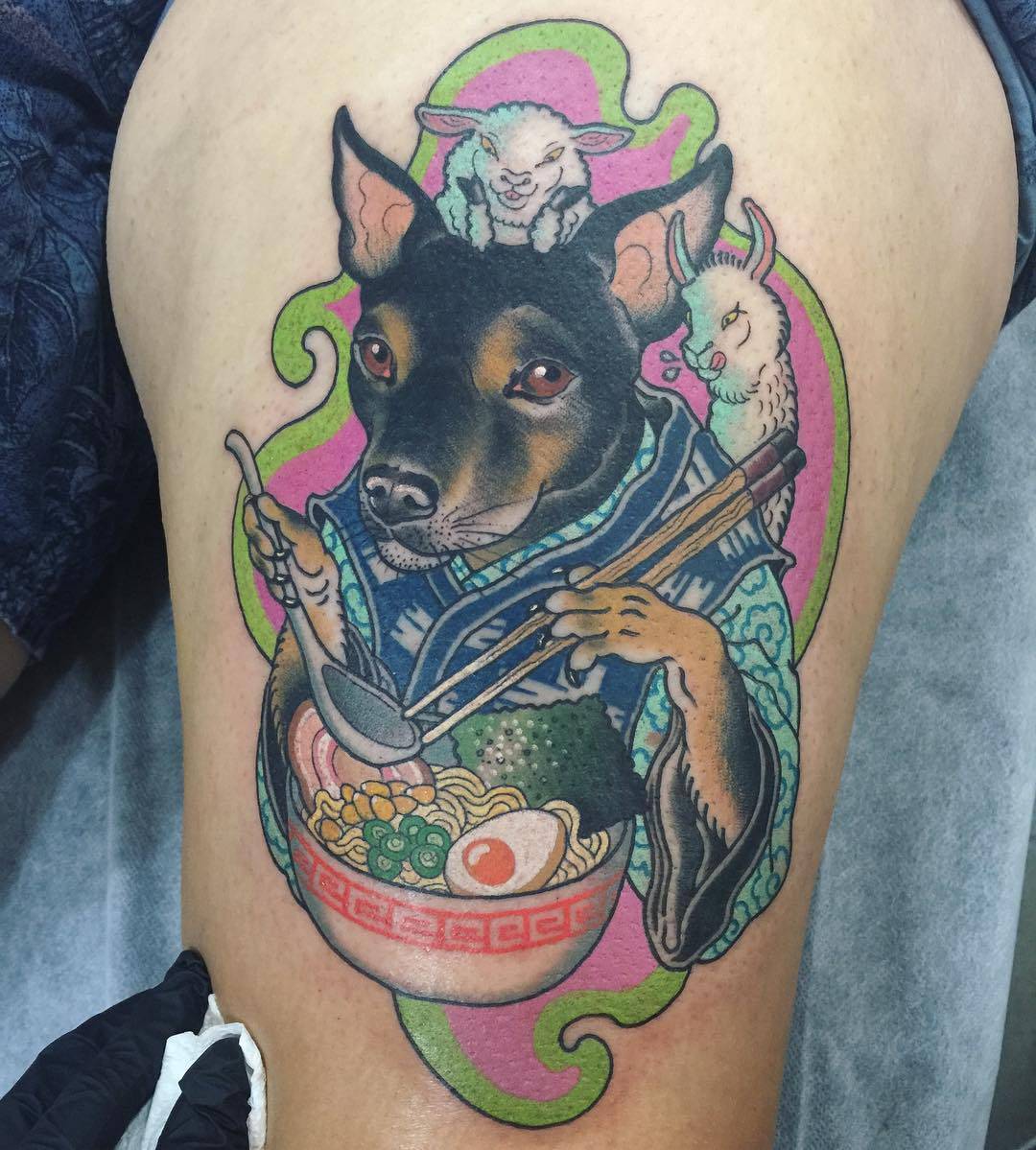 Tattoo艺术家Wendy Pham，彩色新传统与传统东方纹身 | 德国柏林