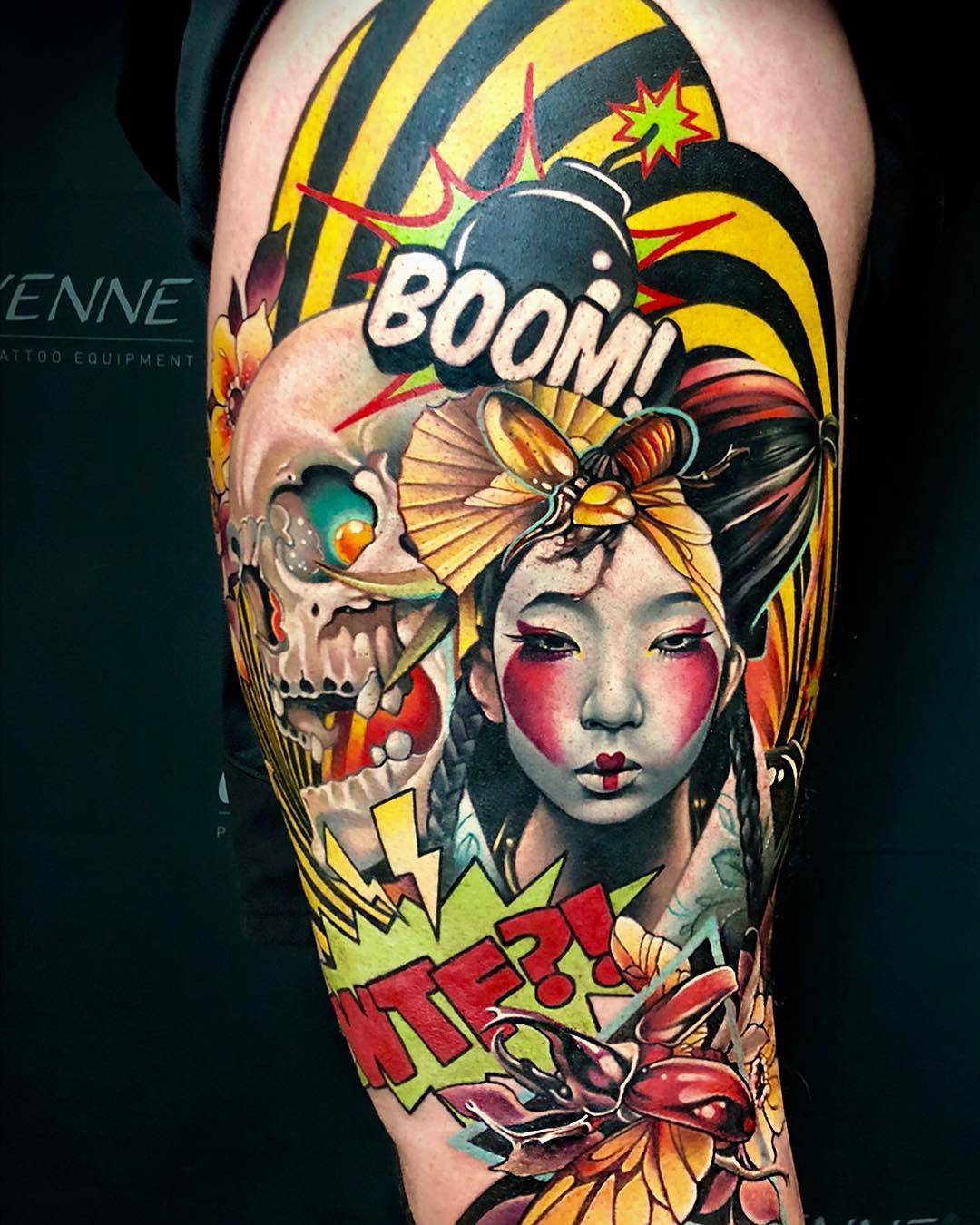 Tattoo艺术家Anjelika Kartasheva，色彩艺术 tattoo 现实主义与涂鸦艺术 | 俄罗斯罗斯托夫-奥尔洛夫斯克