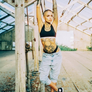 🔥 Hot photos, model's portfolio  #25716 Tattoo model Leigh Raven