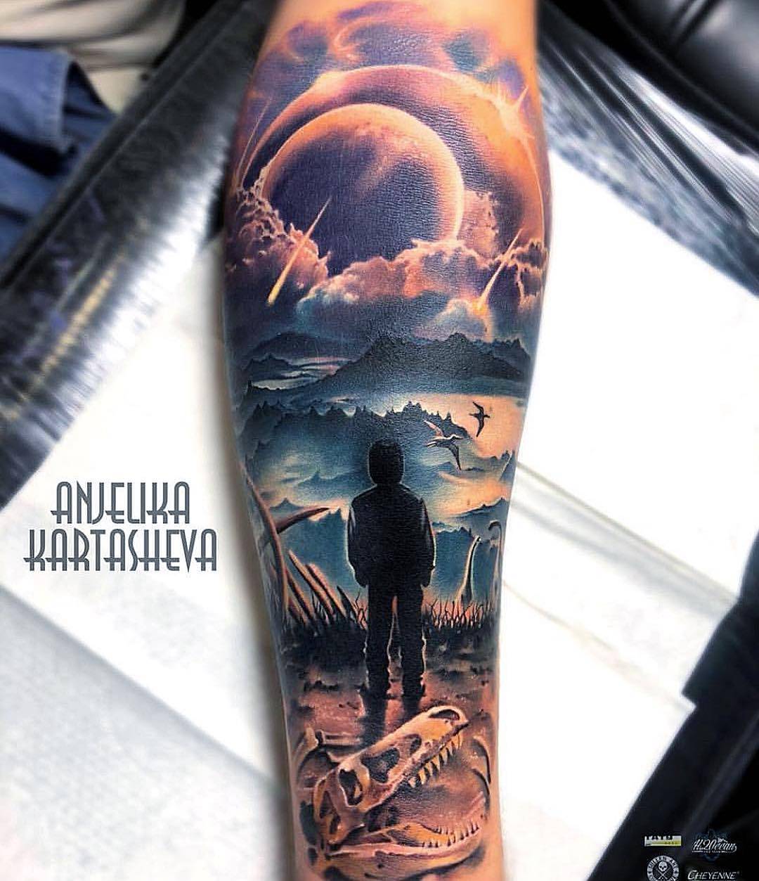 Tattoo艺术家Anjelika Kartasheva，色彩艺术 tattoo 现实主义与涂鸦艺术 | 俄罗斯罗斯托夫-奥尔洛夫斯克