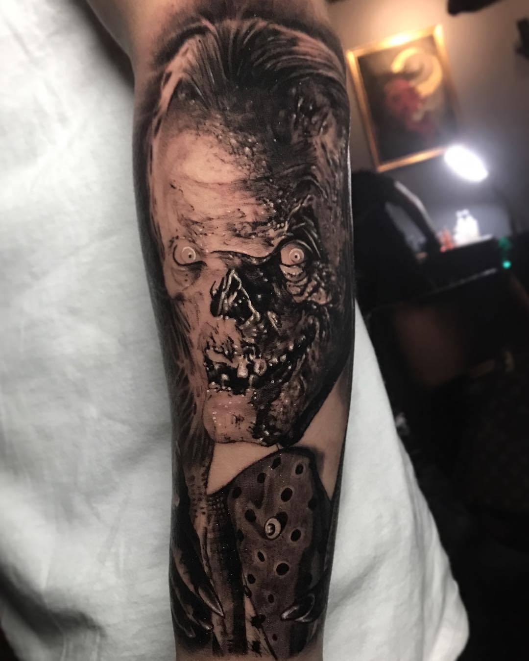 Dark Art Horror Devil Tattoo On Arm