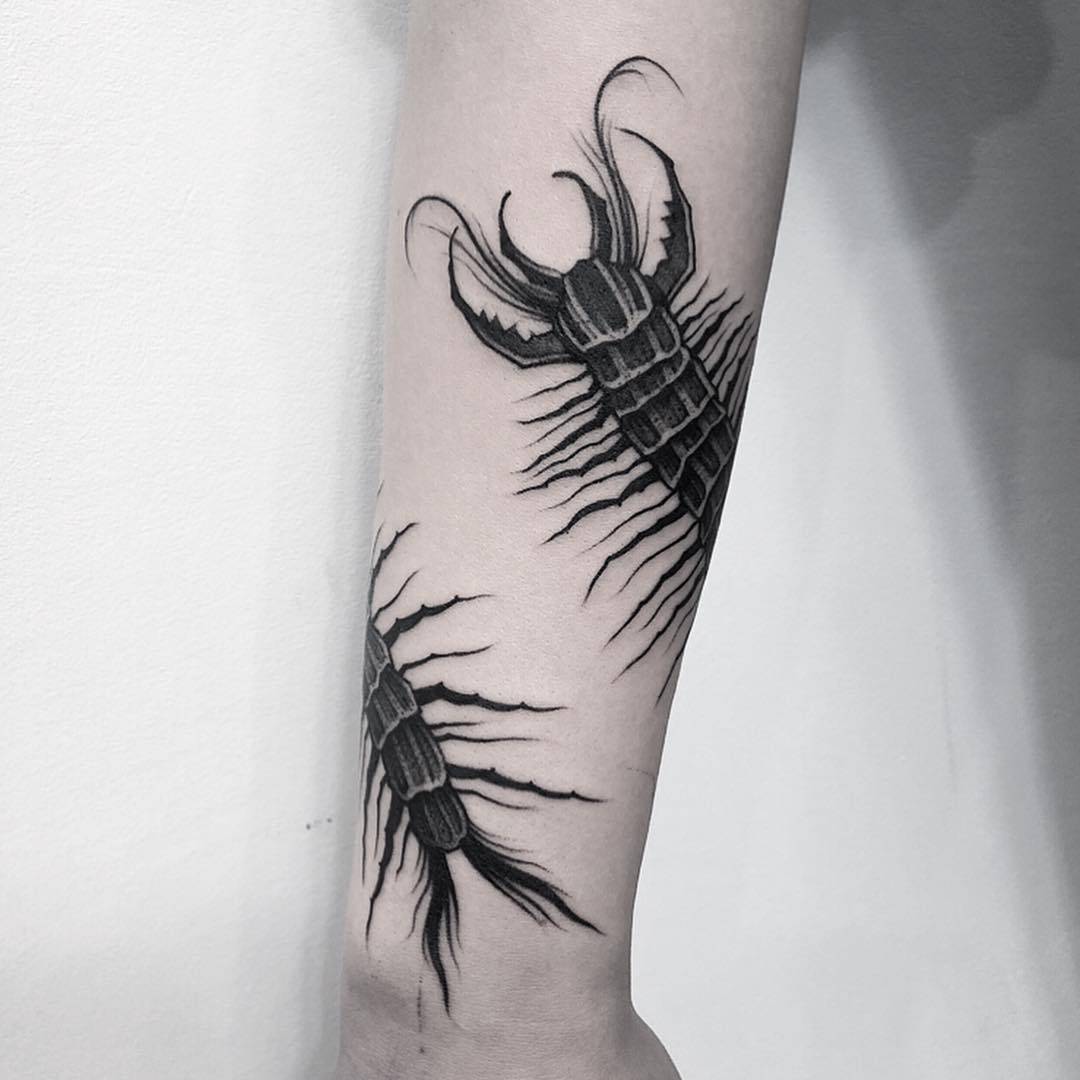 Tattoo艺术家Patryk Chybowski，作者风格的超现实黑色作品纹身 | 波兰华沙