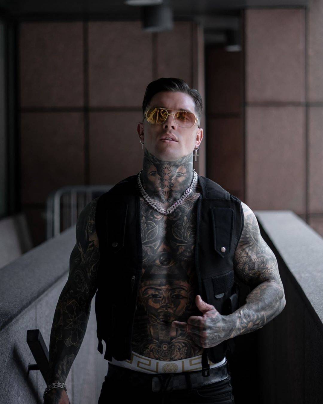 Tattooed model Andrew England, guy with tattoo | United Kingdom