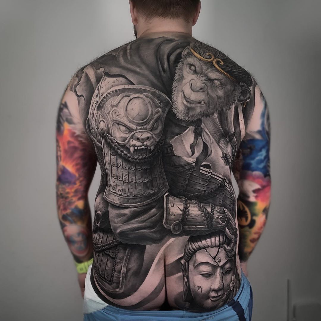 Tattoo artist Andrey Popov, black and grey tattoo realism | St. Petersburg, Russia