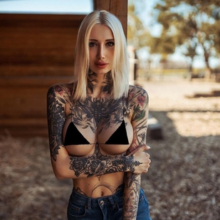 🔥 Hot photos, model's portfolio  #42687 Tattoo model T A S C H A