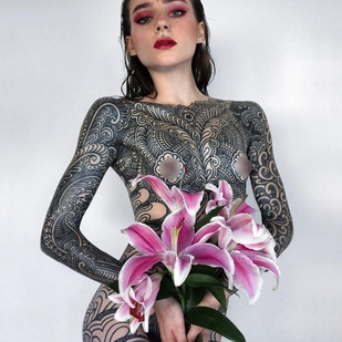 🔥 Hot photos, model's portfolio  #43388 Tattoo model Noémie