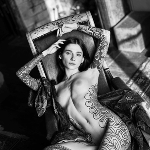 🔥 Hot photos, model's portfolio  #43374 Tattoo model Noémie