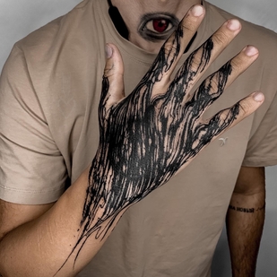 Male Black Blackwork tattoo on Fingers #59477 | Tattoo Artist Vik Prokhorov