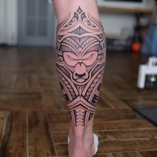 Color Polynesian tattoo #59764 | Tattoo Artist maksim kokin