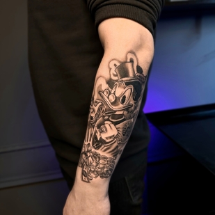 Male Black and Grey Chicano tattoo on Forearm #75227 | Tattoo Artist Master Margarita
