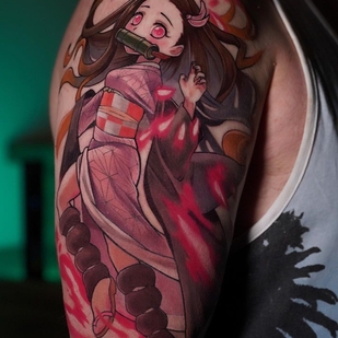 Male Color Neo-traditional tattoo on Shoulder #75536 | Tattoo Artist Alena Lang