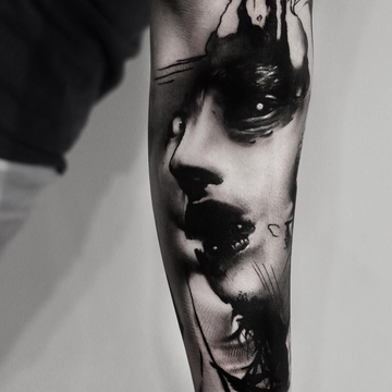 Mystical images in horror tattoos by Kurt Staudinger