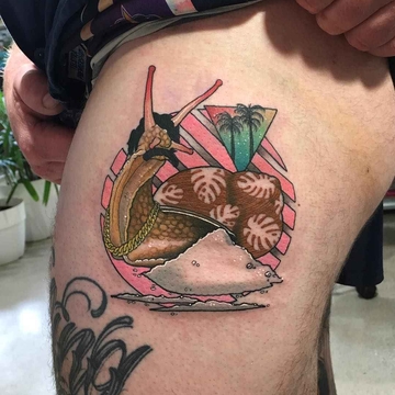 The 80's party in tattoos by Leisure Bandit