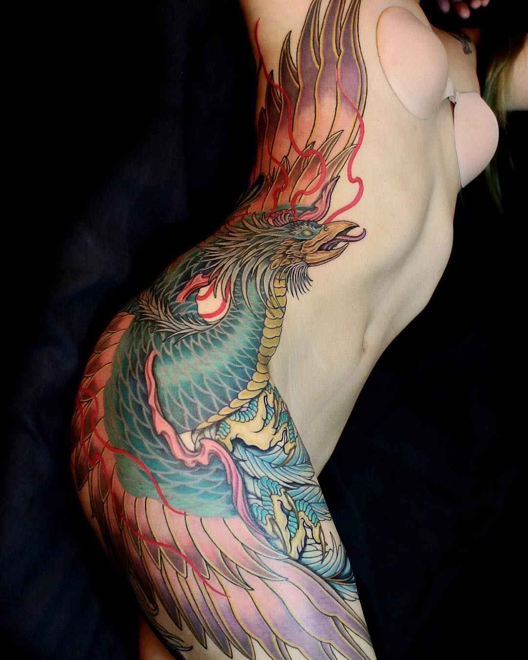 Tattoo artist Shiryu bright color oriental japanese tattoo | Seoul, South Korea