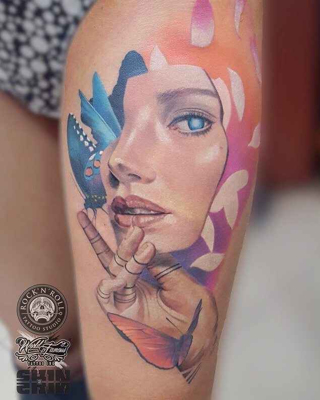 纹身艺术家Dima Khominskiy的彩色和黑白作品，写实纹身 | 波兰弗罗茨瓦夫