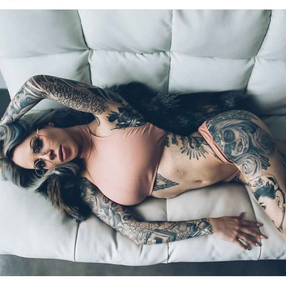 Tattoo model Lauren Hebert , female alternative photo model | USA