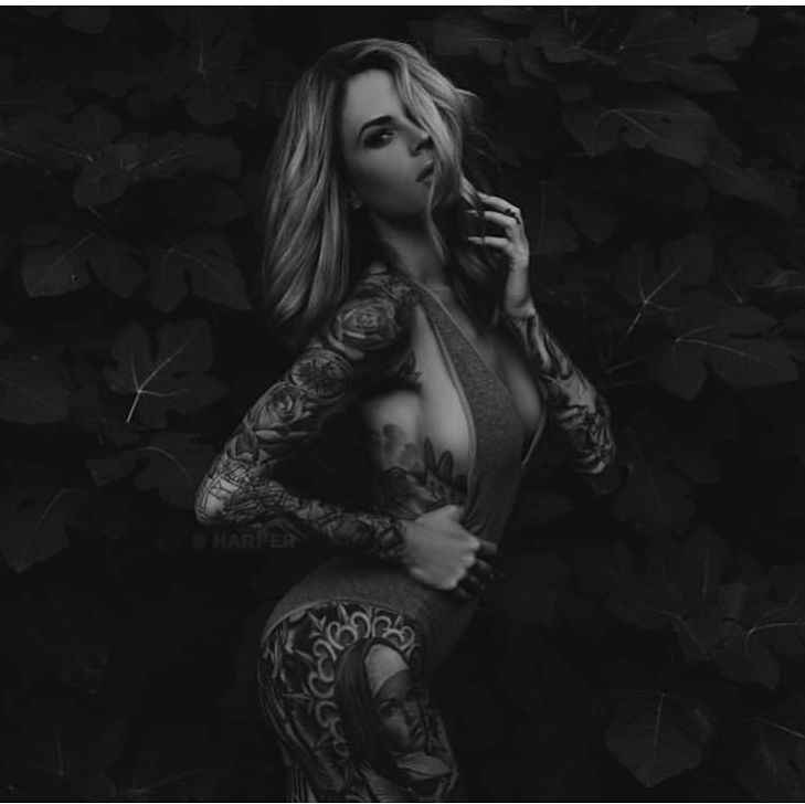 Tattoo model Lauren Hebert , female alternative photo model | USA