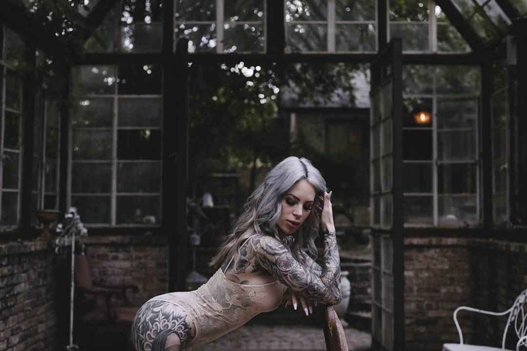 Tattoo model Lauren Hebert , female alternative photo model | USA