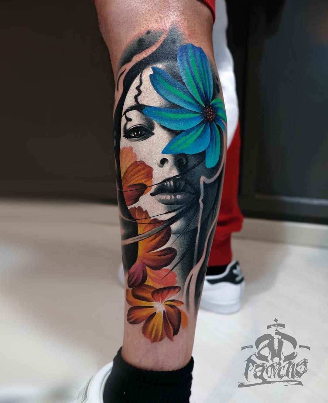 Tattoo artist A.D. Pancho color realistic design tattoo