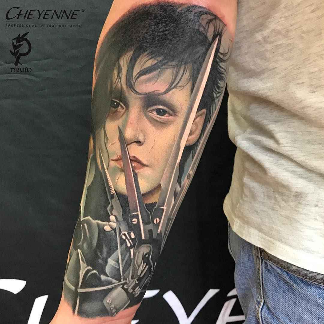 Tattoo artist Rinat Tattarin Mingazdinov color black&grey realistic tattoo