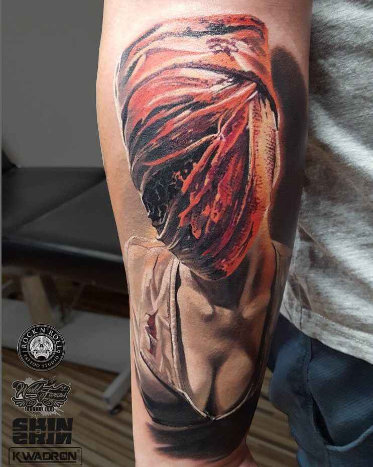 纹身艺术家Dima Khominskiy的彩色和黑白作品，写实纹身 | 波兰弗罗茨瓦夫
