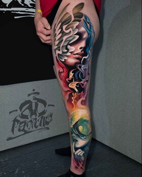 Realistic tattoo by A.D. Pancho