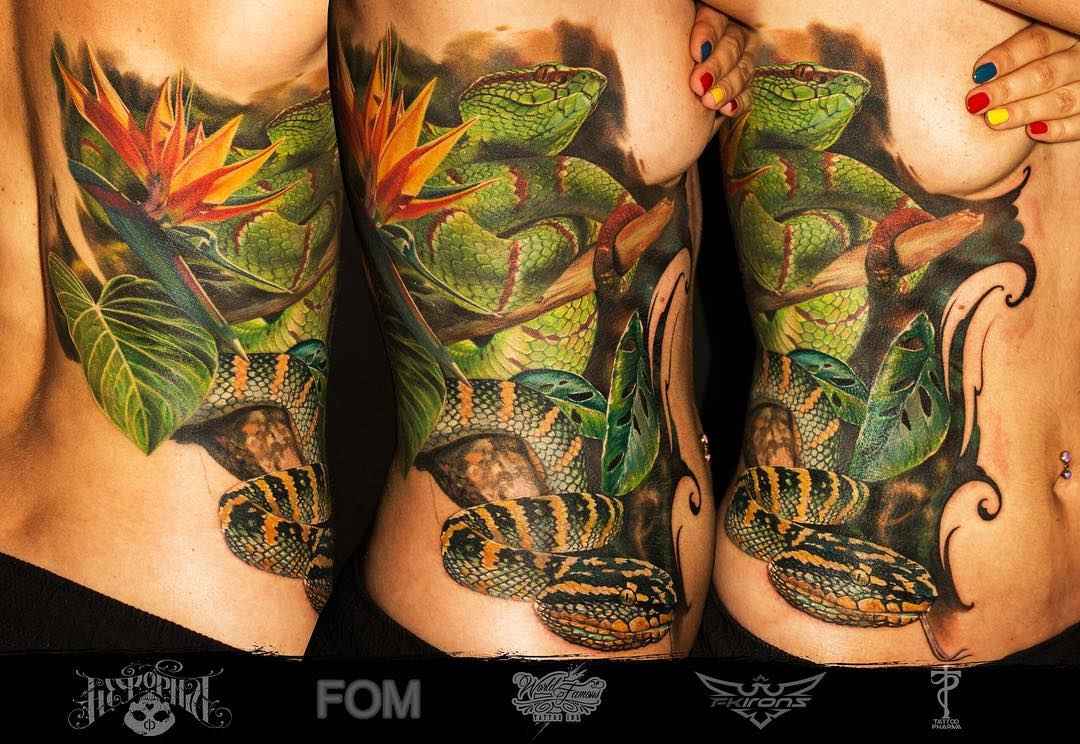 Tattoo artist Ilya Fom color and black&grey realistic tattoo