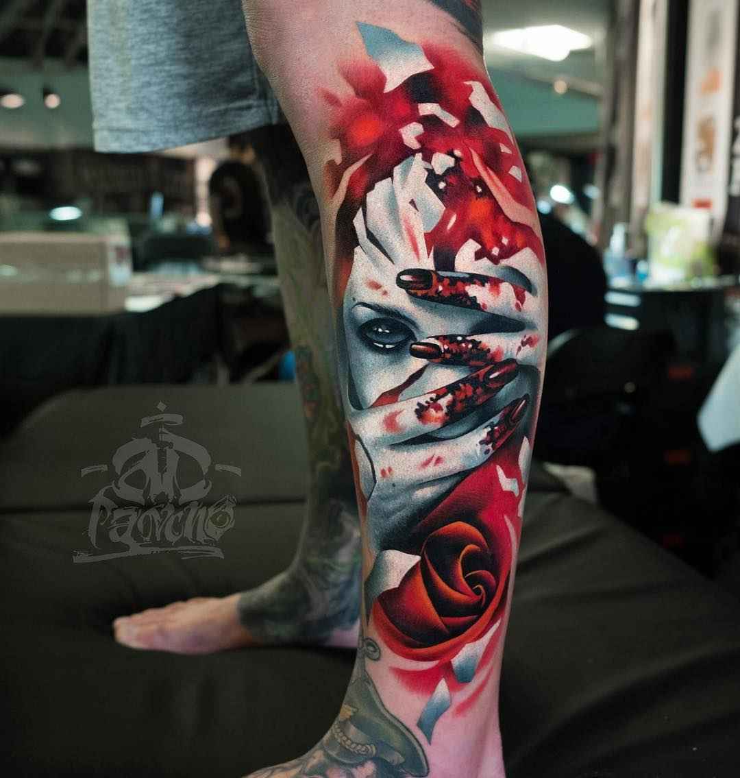 Tattoo artist A.D. Pancho color realistic design tattoo