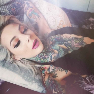 🔥 Hot photos, model's portfolio  #14766 Tattoo model Madison Skye