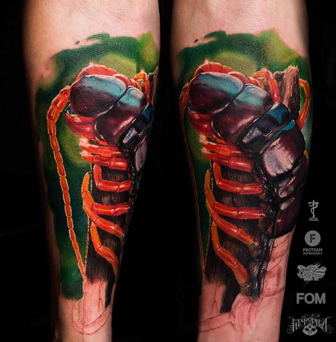 Tattoo artist Ilya Fom color and black&grey realistic tattoo