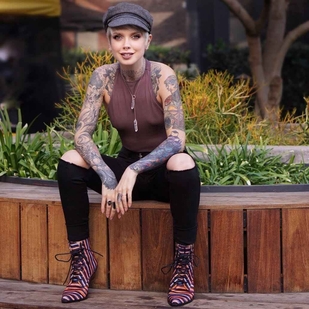 🔥 Hot photos, model's portfolio  #15120 Tattoo model Sara X Mills