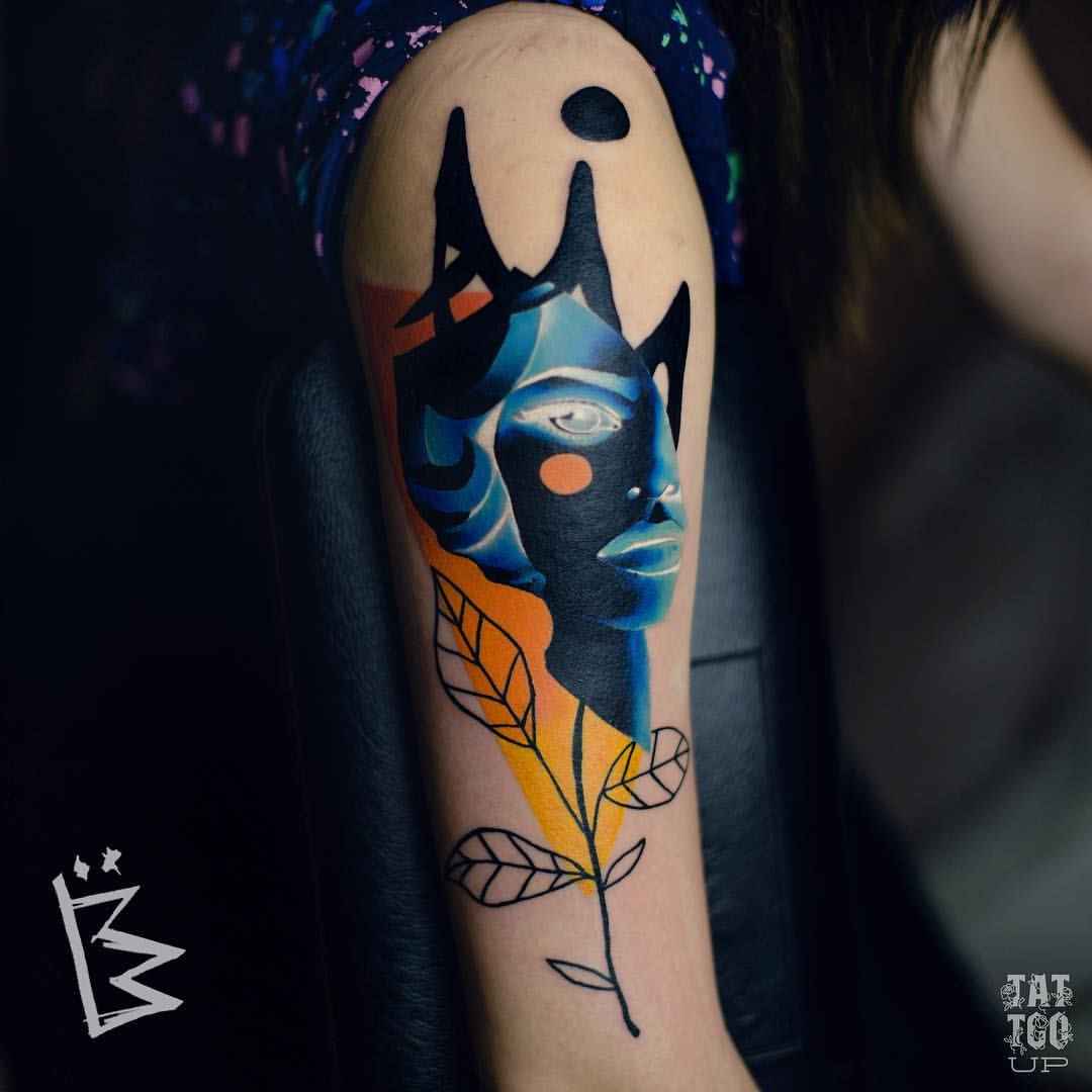 Tattoo artist Sergey Eremin color abstract realistic tattoo | Novorossiysk, Russia