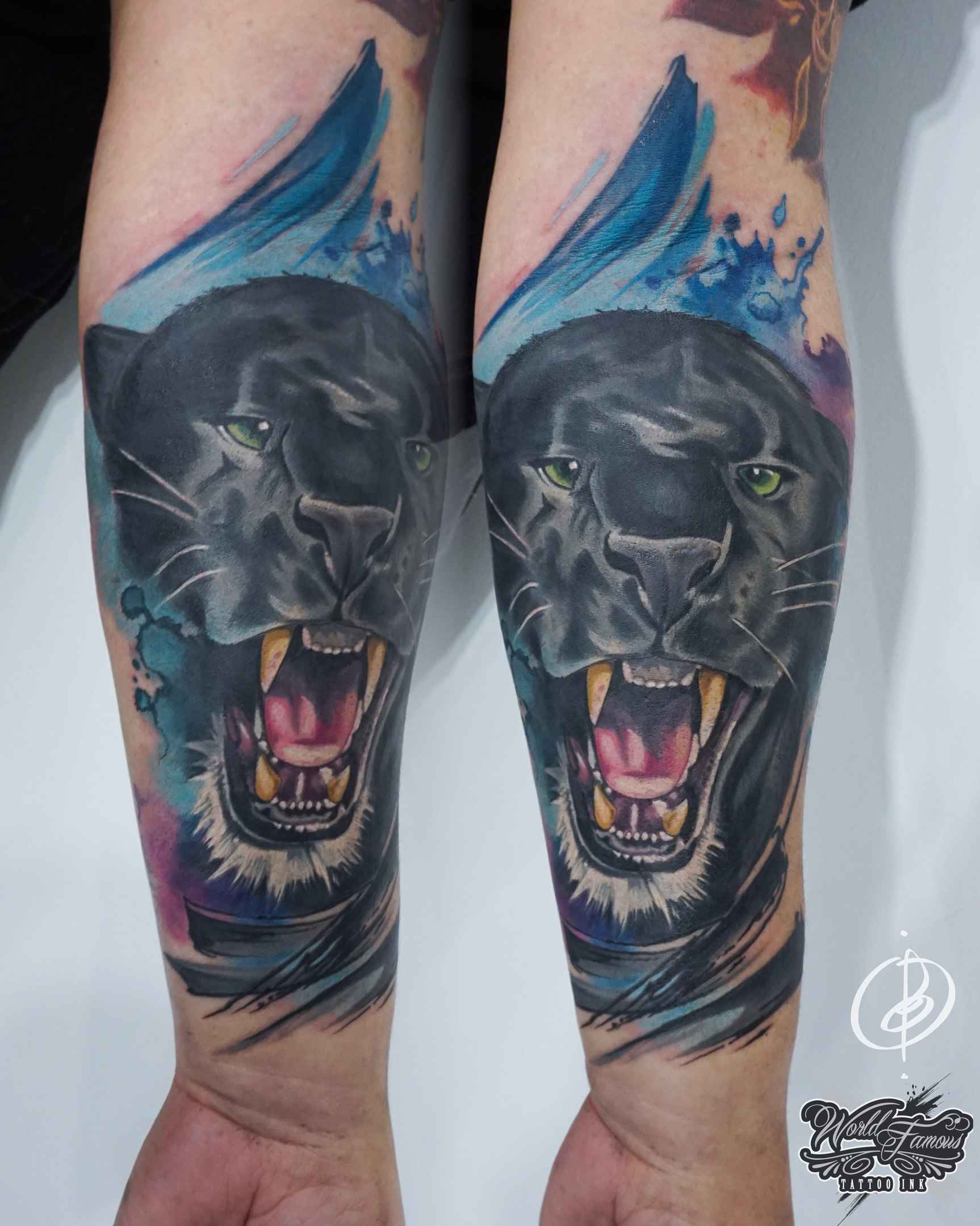 Tattoo artist Daria Pirojenko color watercolor realism tattoo