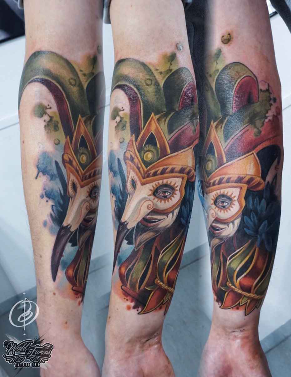 Tattoo artist Daria Pirojenko color watercolor realism tattoo