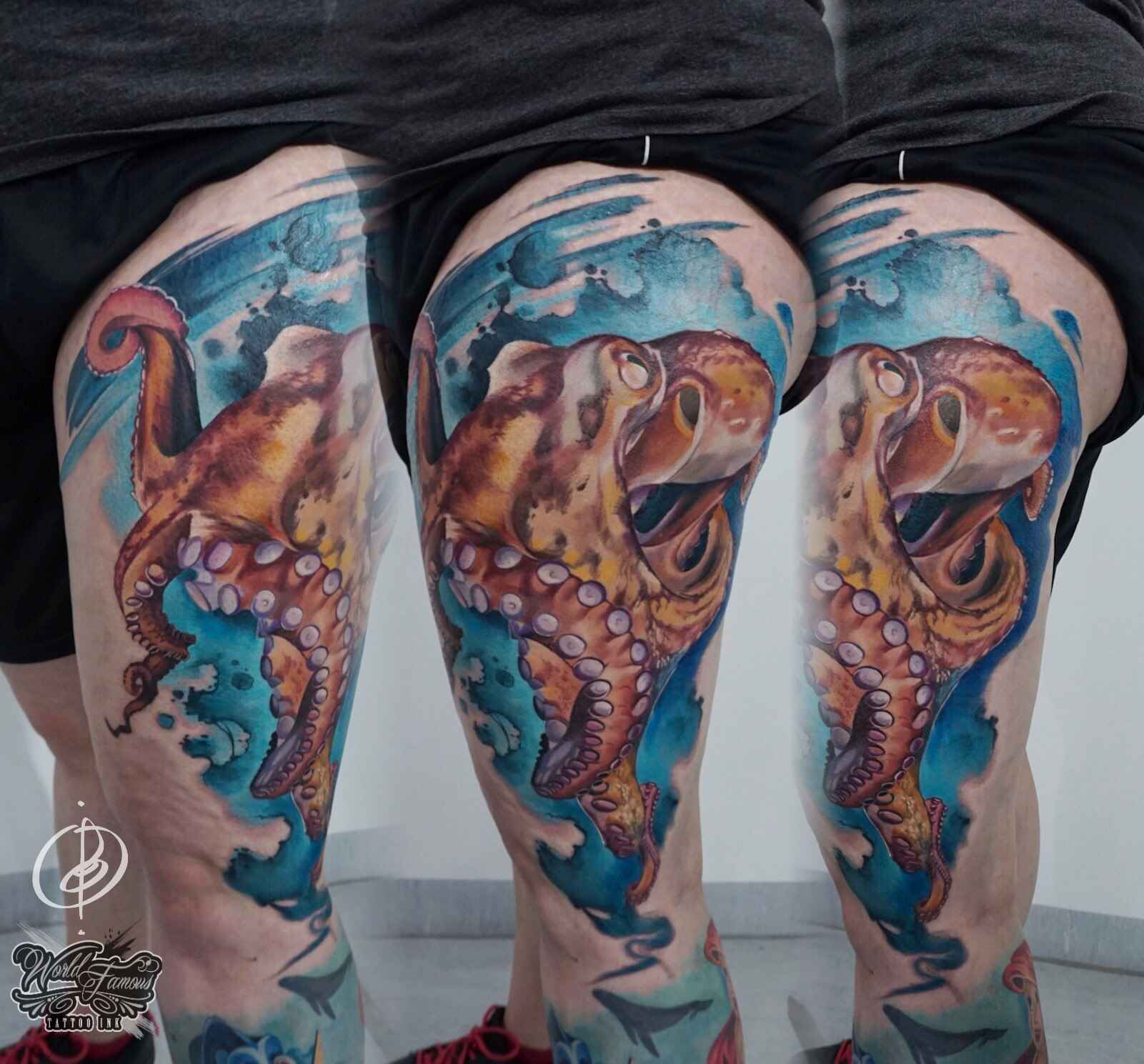 Tattoo artist Daria Pirojenko color watercolor realism tattoo