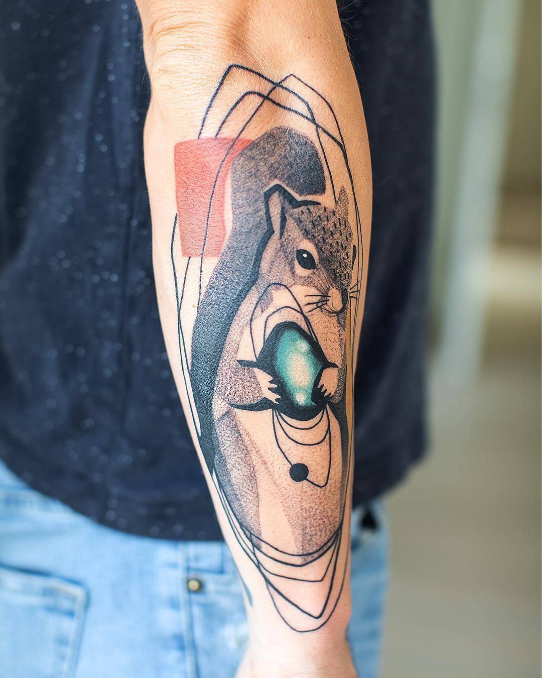 Tattoo artist Mike Kyrtatas, authors style color and black surrealistic sketch tattoo | United Kingdom