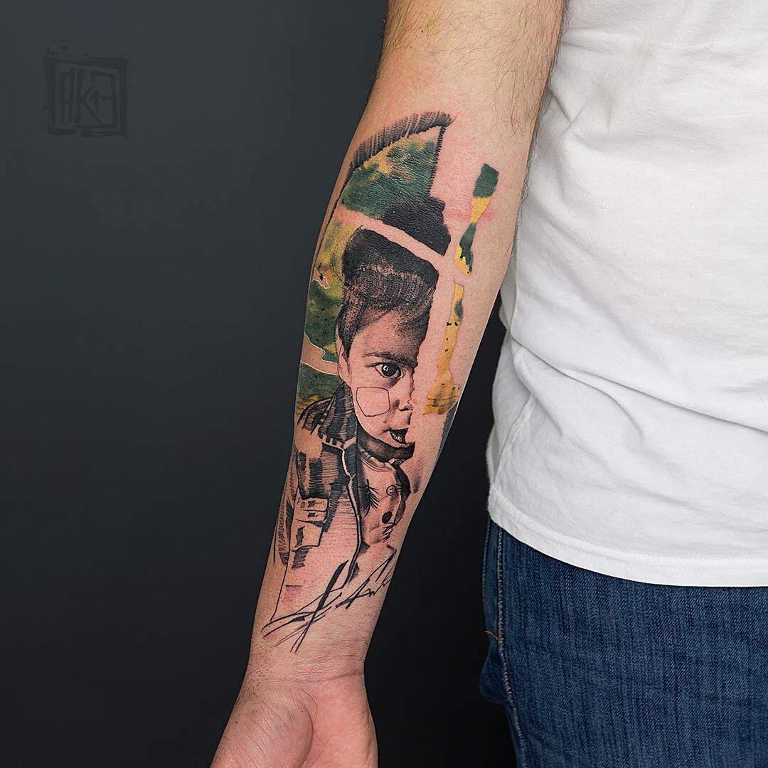 Artem Korobov's avantgarde tattoo iNKPPL