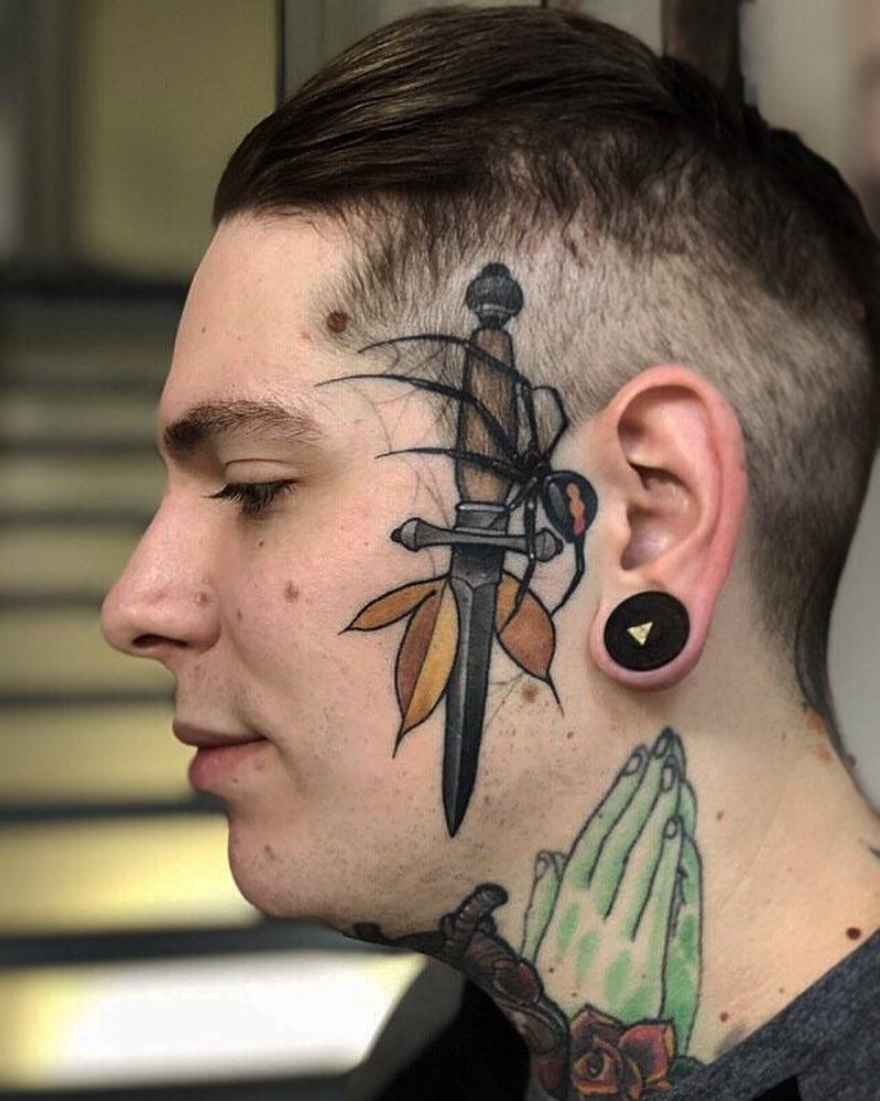 纹身艺术家Friedrich Übler，新学派面部和头部纹身 | 德国