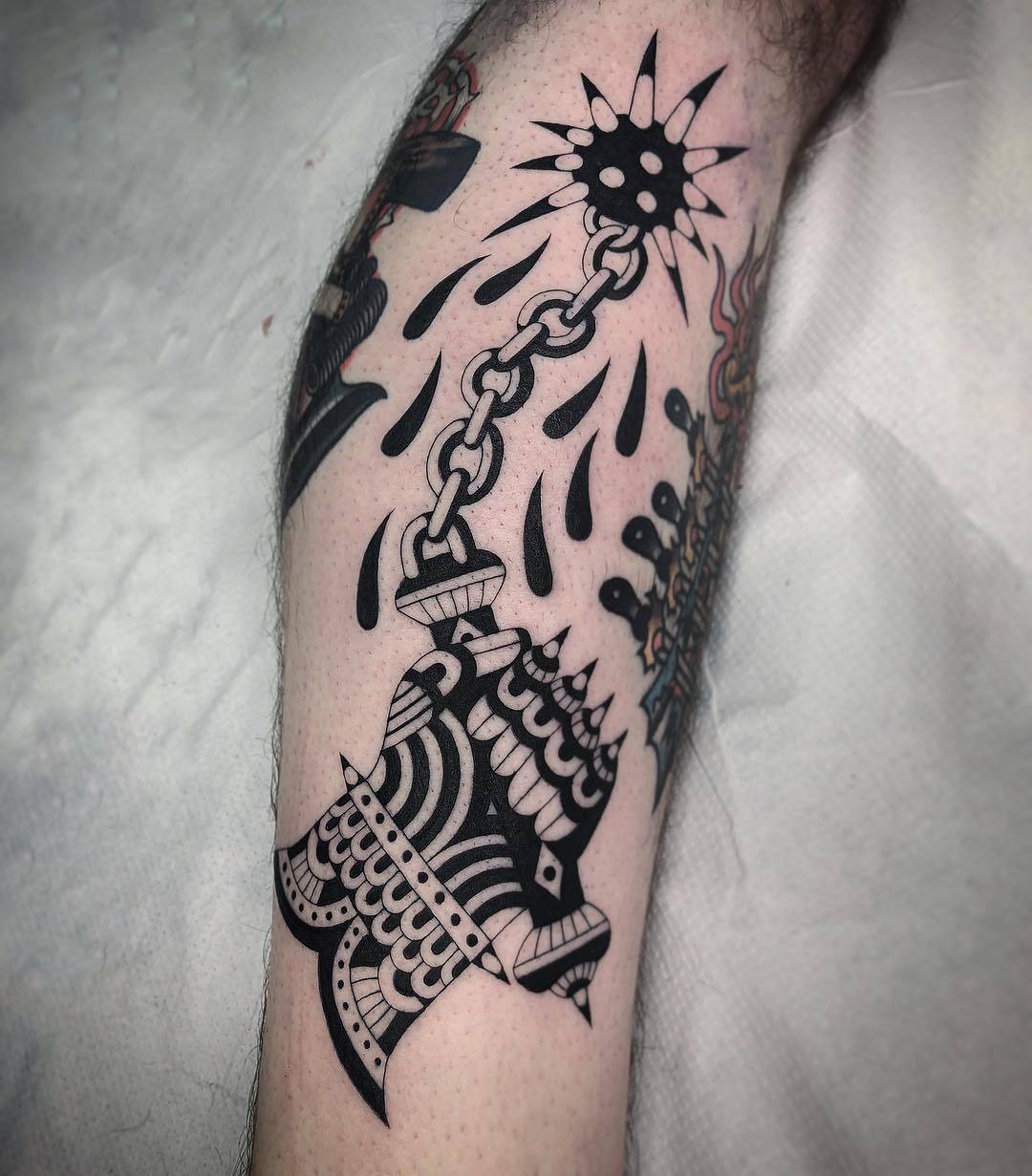 Tattoo artist Luxiano 31, authors style color and black tattoo, traditional, lettering | Mexico