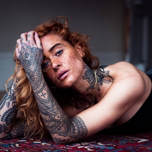 🔥 Hot photos, model's portfolio  #33788 Tattoo model Polly Ellens