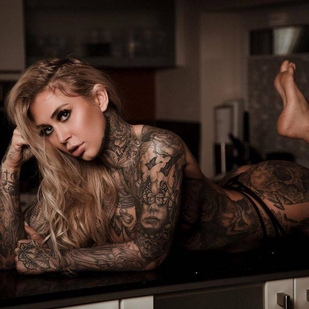 🔥 Hot photos, model's portfolio  #34070 Tattoo model Daniela Bittner