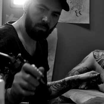 Tattoo artist Denis Fetisov